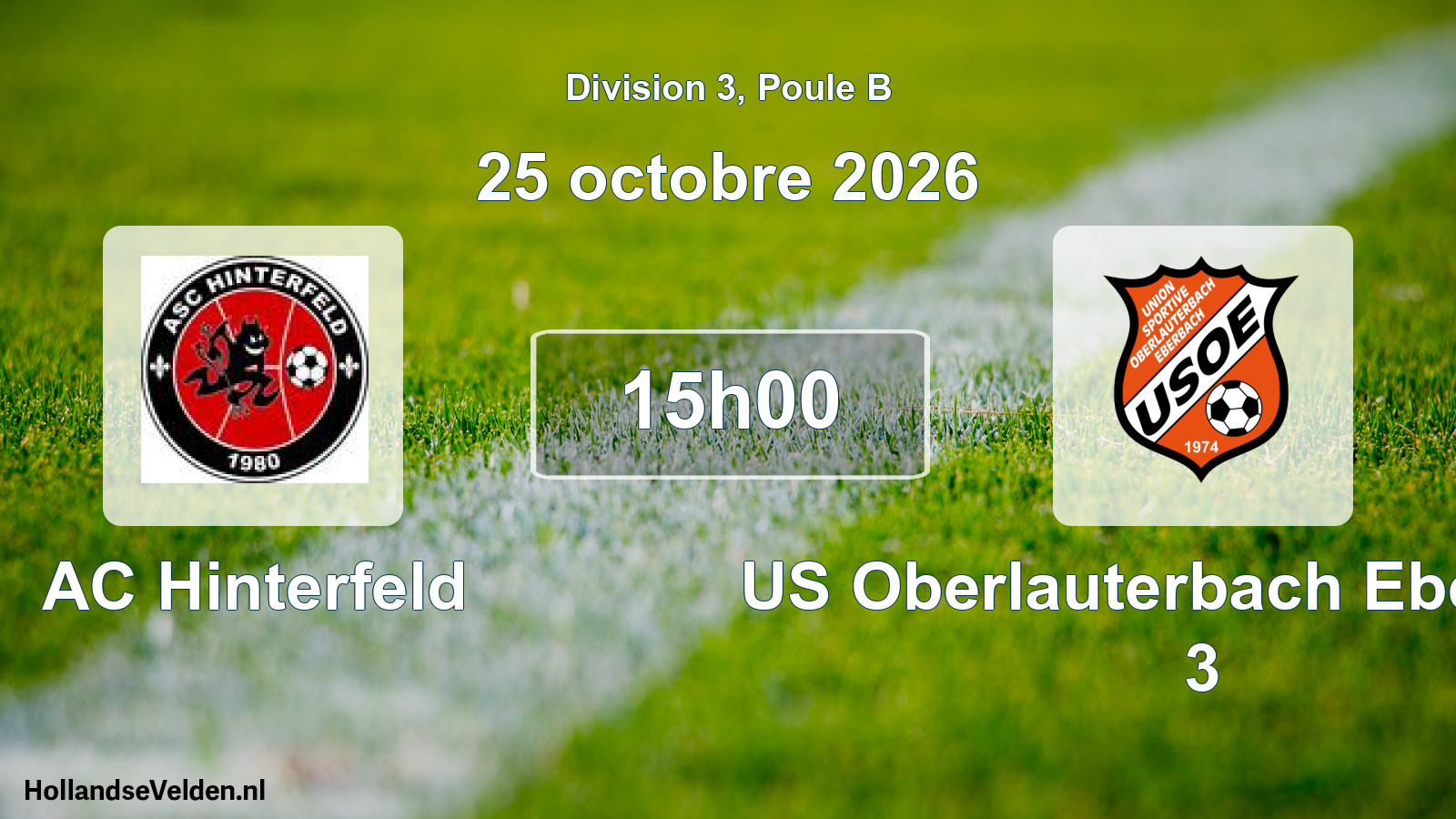 Scheduled Match: AC Hinterfeld - US Oberlauterbach Eberbach 3 (25 October 2026)