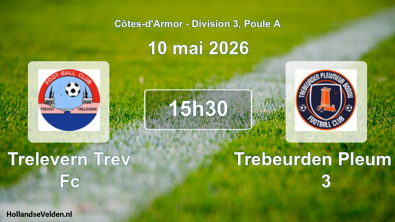 Geplande wedstrijd: Trelevern Trev Fc - Trebeurden Pleum Fc 3 (10 mai 2026)