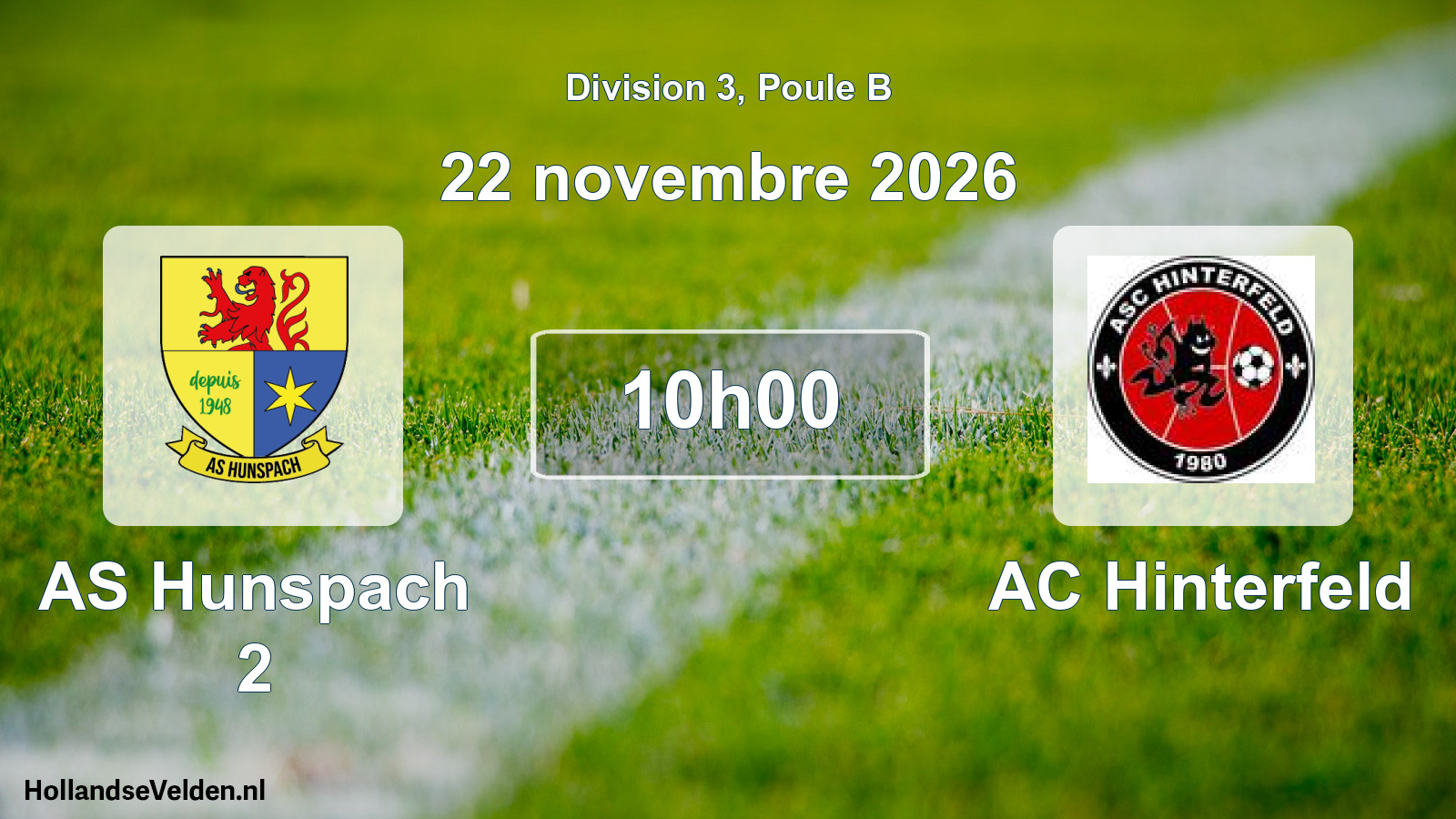 Scheduled Match: AS Hunspach 2 - AC Hinterfeld (22 November 2026)