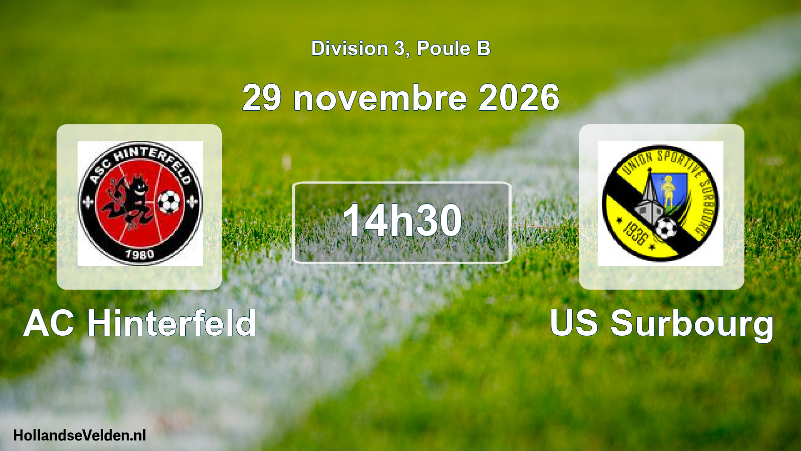 Geplande wedstrijd: AC Hinterfeld - US Surbourg (29 november 2026)
