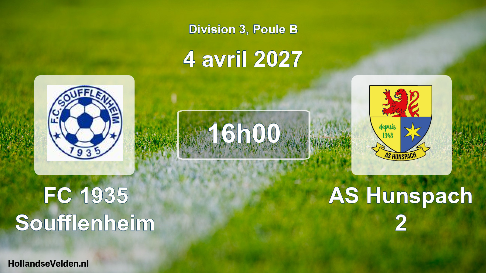 Scheduled Match: FC 1935 Soufflenheim - AS Hunspach 2 (4 April 2027)