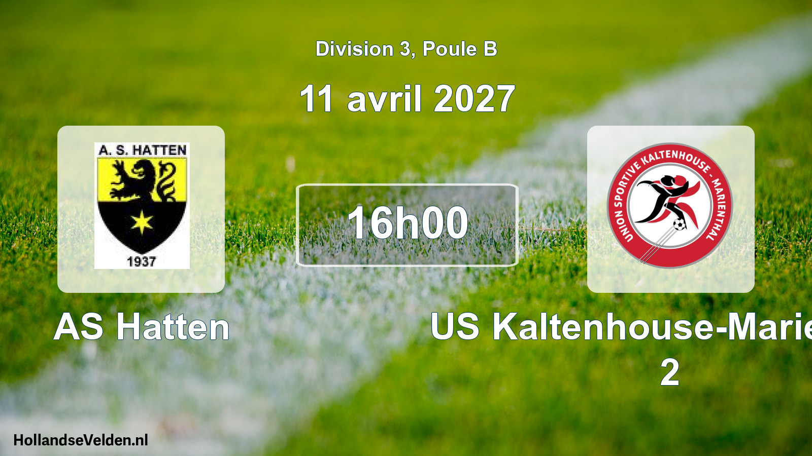 Match programmé: AS Hatten - US Kaltenhouse-Marienthal 2 (11 avril 2027)