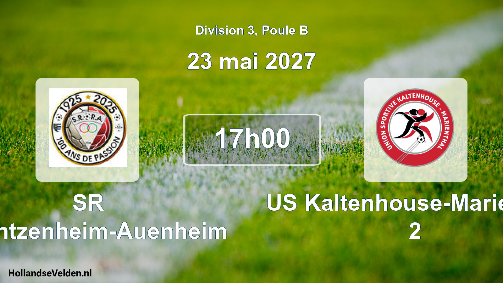 Scheduled Match: SR Rountzenheim-Auenheim - US Kaltenhouse-Marienthal 2 (23 May 2027)