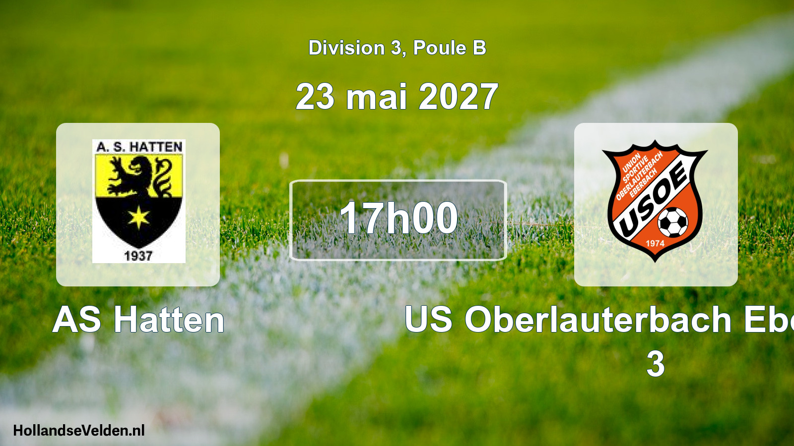 Match programmé: AS Hatten - US Oberlauterbach Eberbach 3 (23 mai 2027)