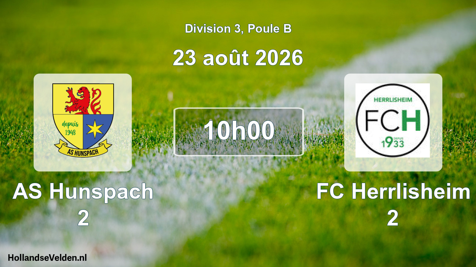 Scheduled Match: AS Hunspach 2 - FC Herrlisheim 2 (23 August 2026)