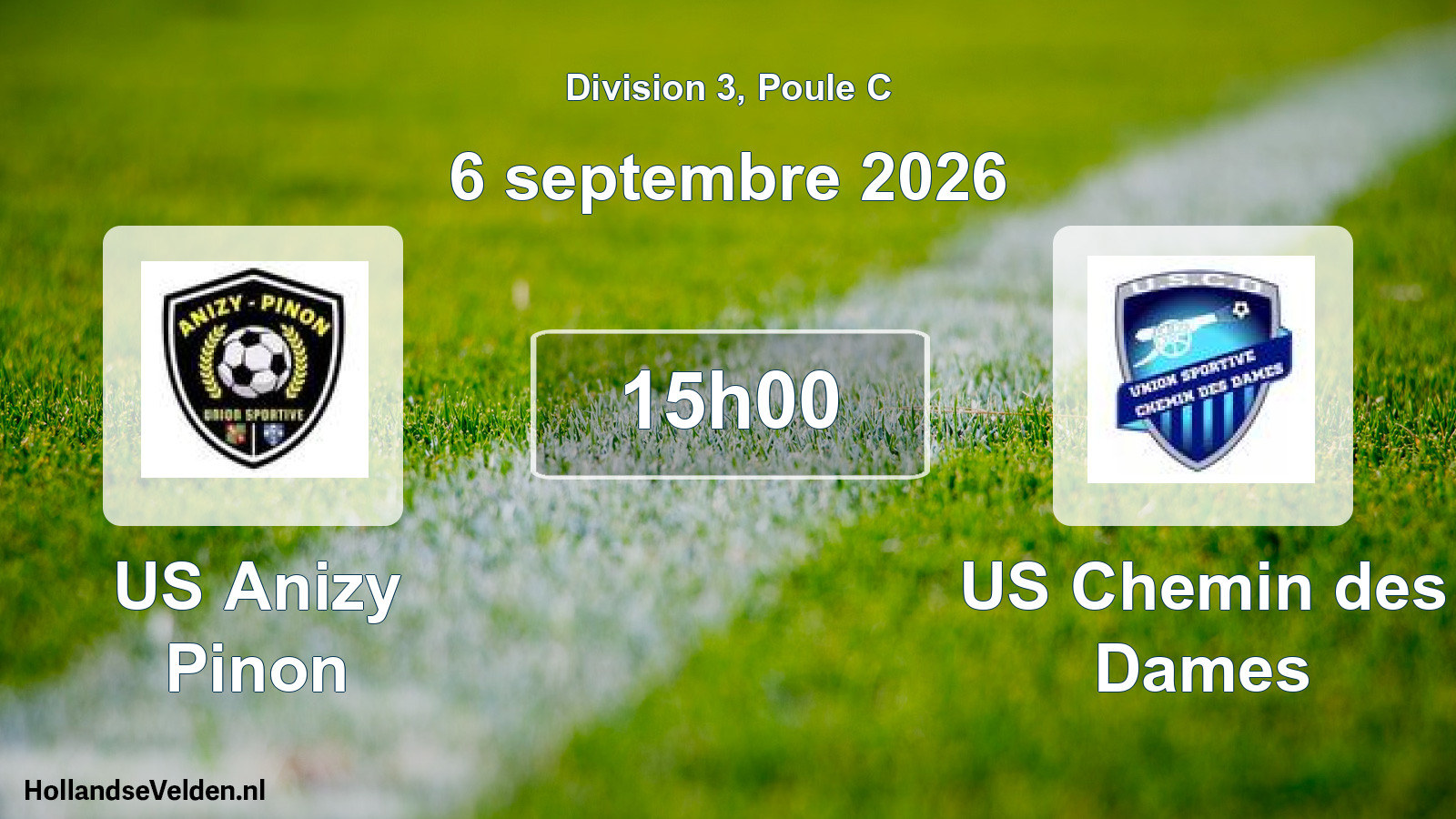 Scheduled Match: US Anizy Pinon - US Chemin des Dames (6 September 2026)