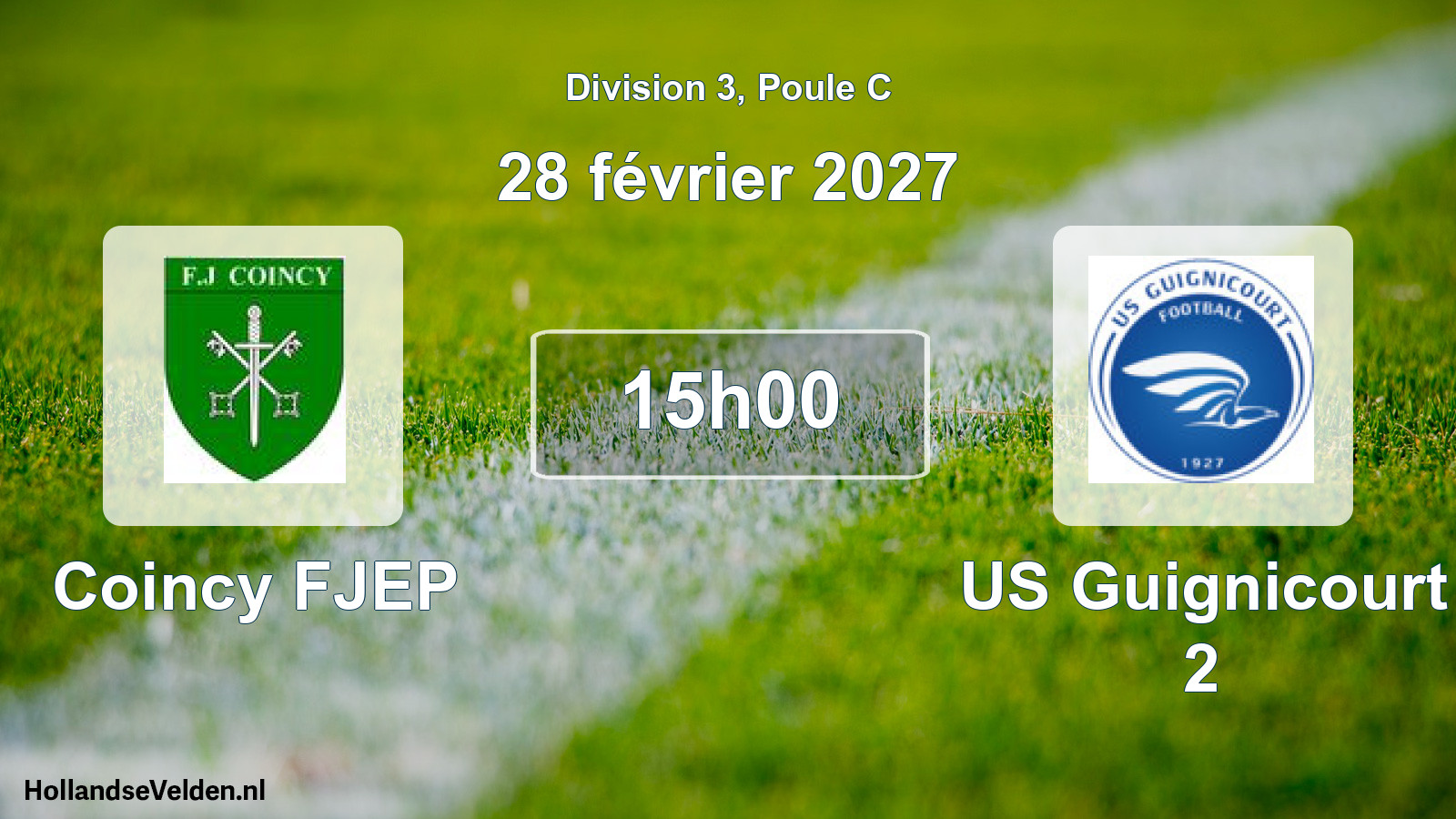 Scheduled Match: Coincy FJEP - US Guignicourt 2 (28 February 2027)
