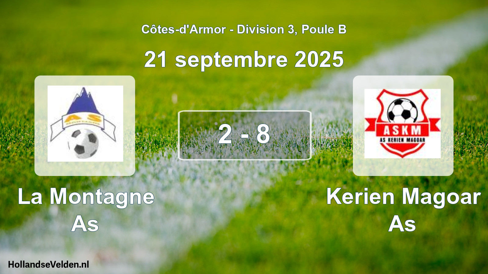 Gespeelde wedstrijd: La Montagne As - Kerien Magoar As 2 - 8 (21 septembre 2025)