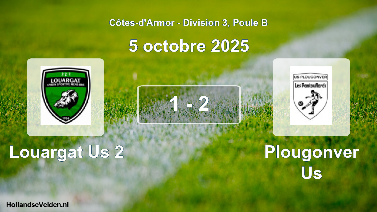 Total number of matches played: Louargat Us 2 - Plougonver Us 1 - 2 (5 October 2025)