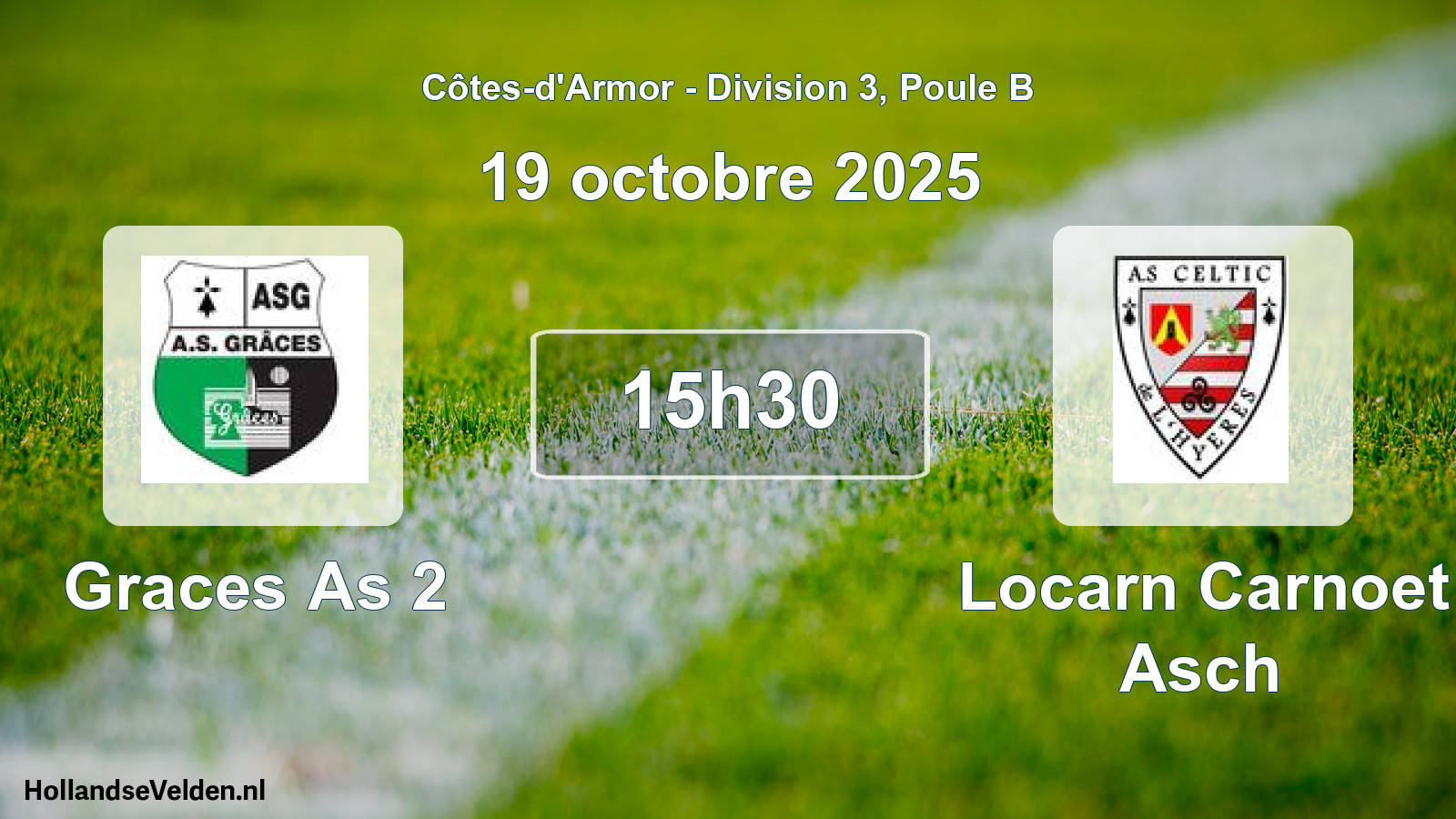 Geplande wedstrijd: Graces As 2 - Locarn Carnoet Asch (19 oktober 2025)