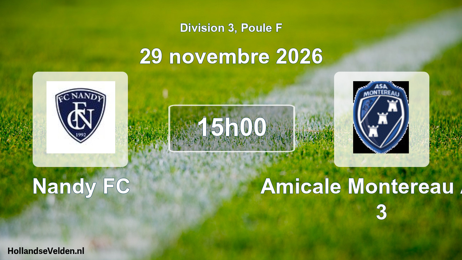 Scheduled Match: Nandy FC - Amicale Montereau A.S. 3 (29 November 2026)