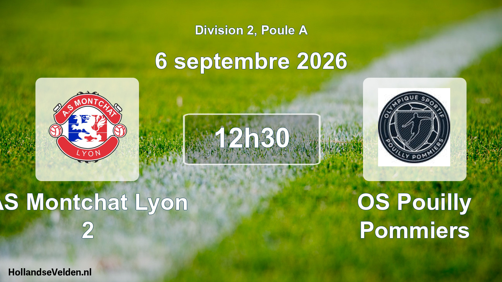 Match programmé: AS Montchat Lyon 2 - OS Pouilly Pommiers (6 septembre 2026)
