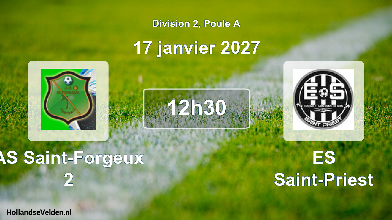 Match programmé: AS Saint-Forgeux 2 - ES Saint-Priest (17 janvier 2027)