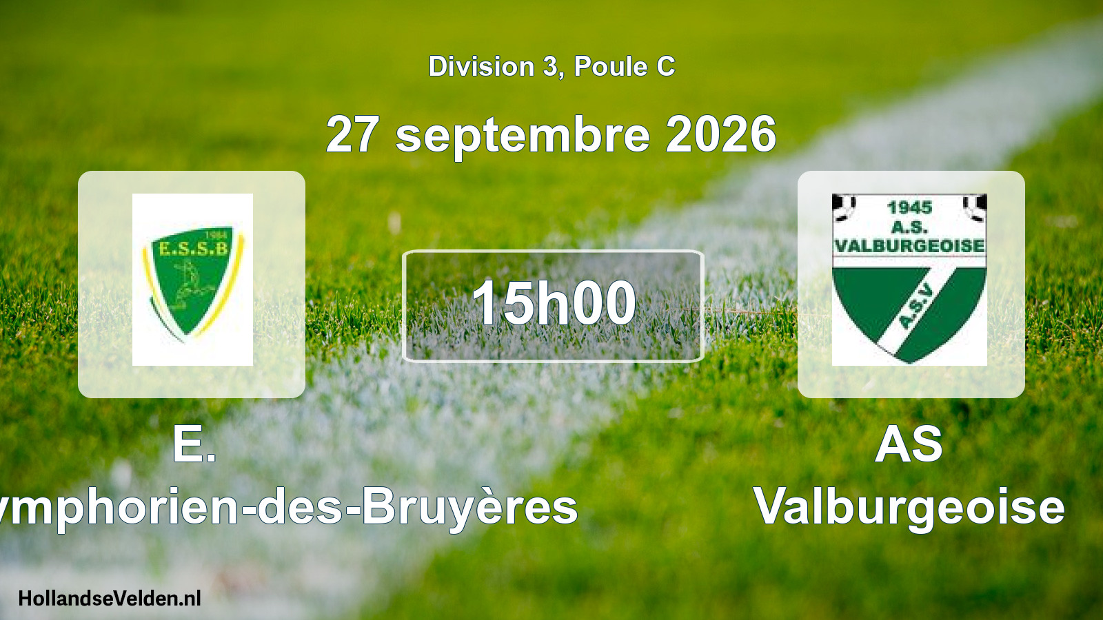 Scheduled Match: E. Saint-Symphorien-des-Bruyères - AS Valburgeoise (27 September 2026)