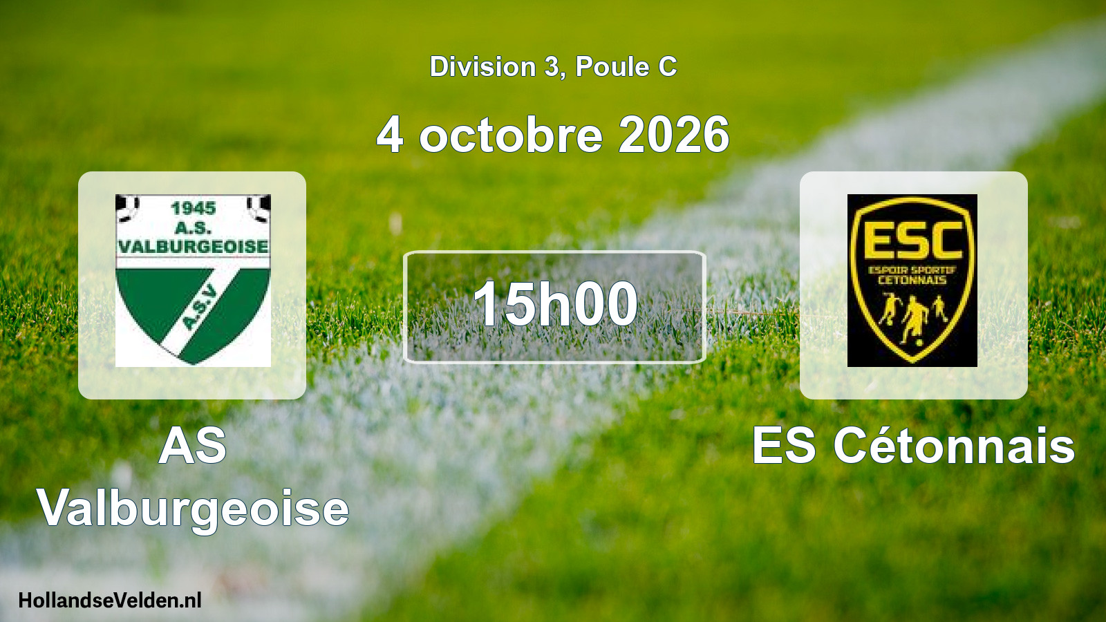 Scheduled Match: AS Valburgeoise - ES Cétonnais (4 October 2026)