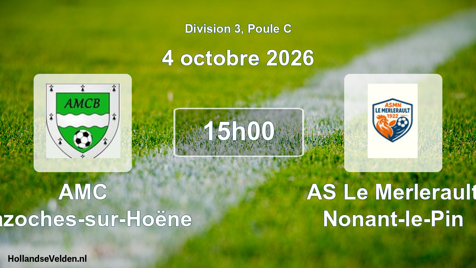 Scheduled Match: AMC Bazoches-sur-Hoëne - AS Le Merlerault Nonant-le-Pin (4 October 2026)
