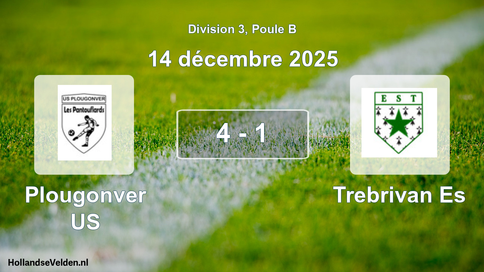 Match joué: Plougonver US - Trebrivan Es 4 - 1 (14 décembre 2025)