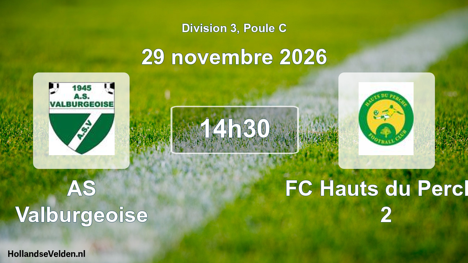 Scheduled Match: AS Valburgeoise - FC Hauts du Perche 2 (29 November 2026)