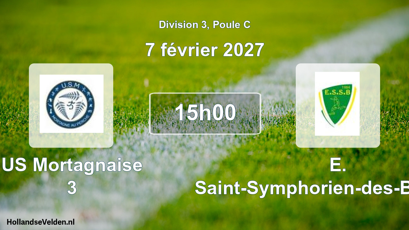 Match programmé: US Mortagnaise 3 - E. Saint-Symphorien-des-Bruyères (7 février 2027)