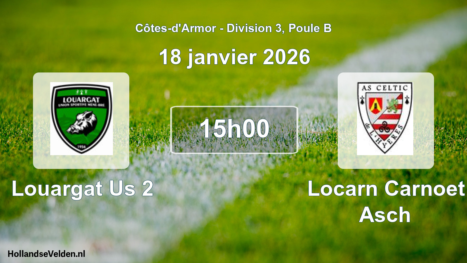 Scheduled Match: Louargat Us 2 - Locarn Carnoet Asch (18 January 2026)