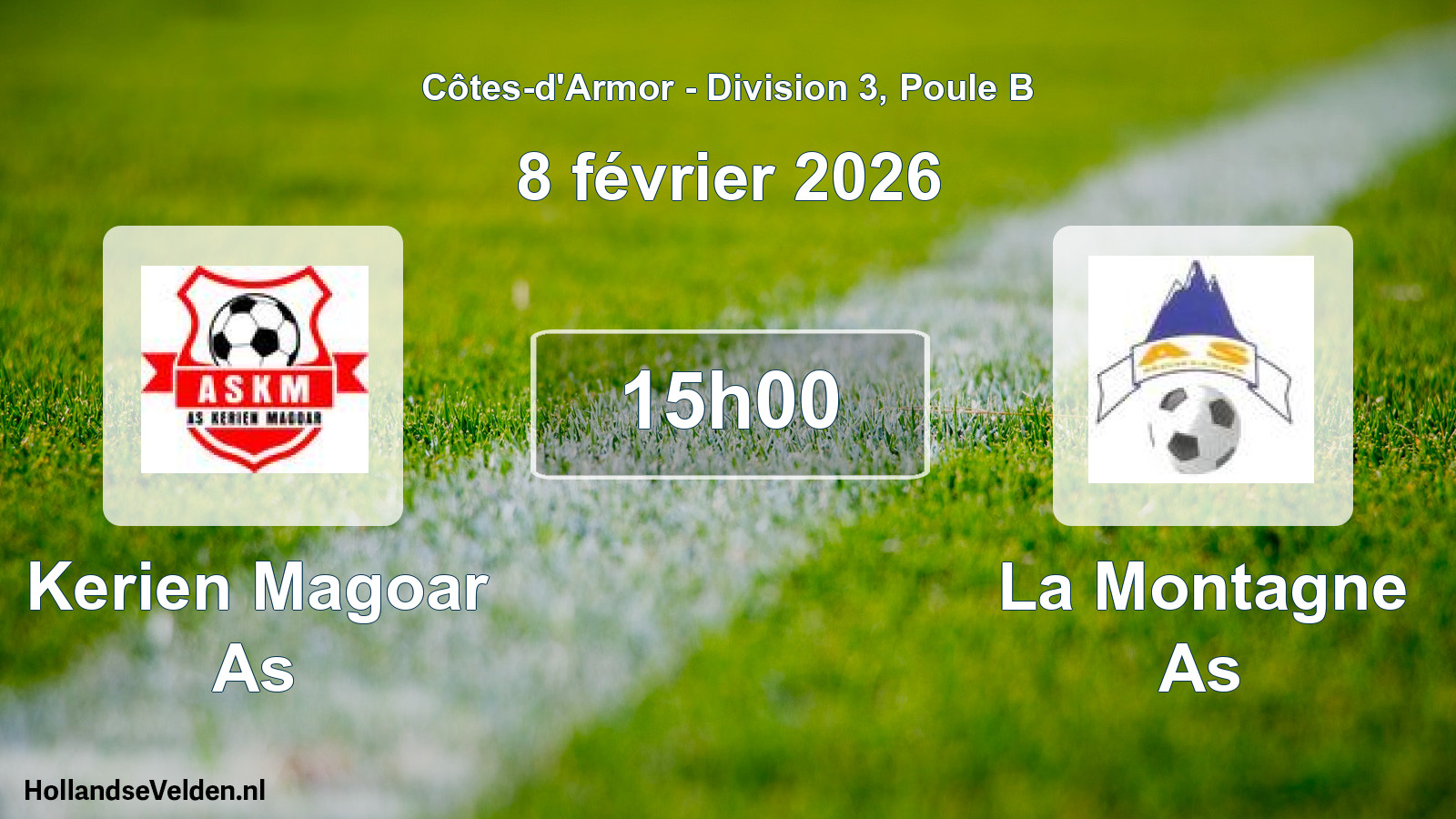 Geplande wedstrijd: Kerien Magoar As - La Montagne As (8 février 2026)