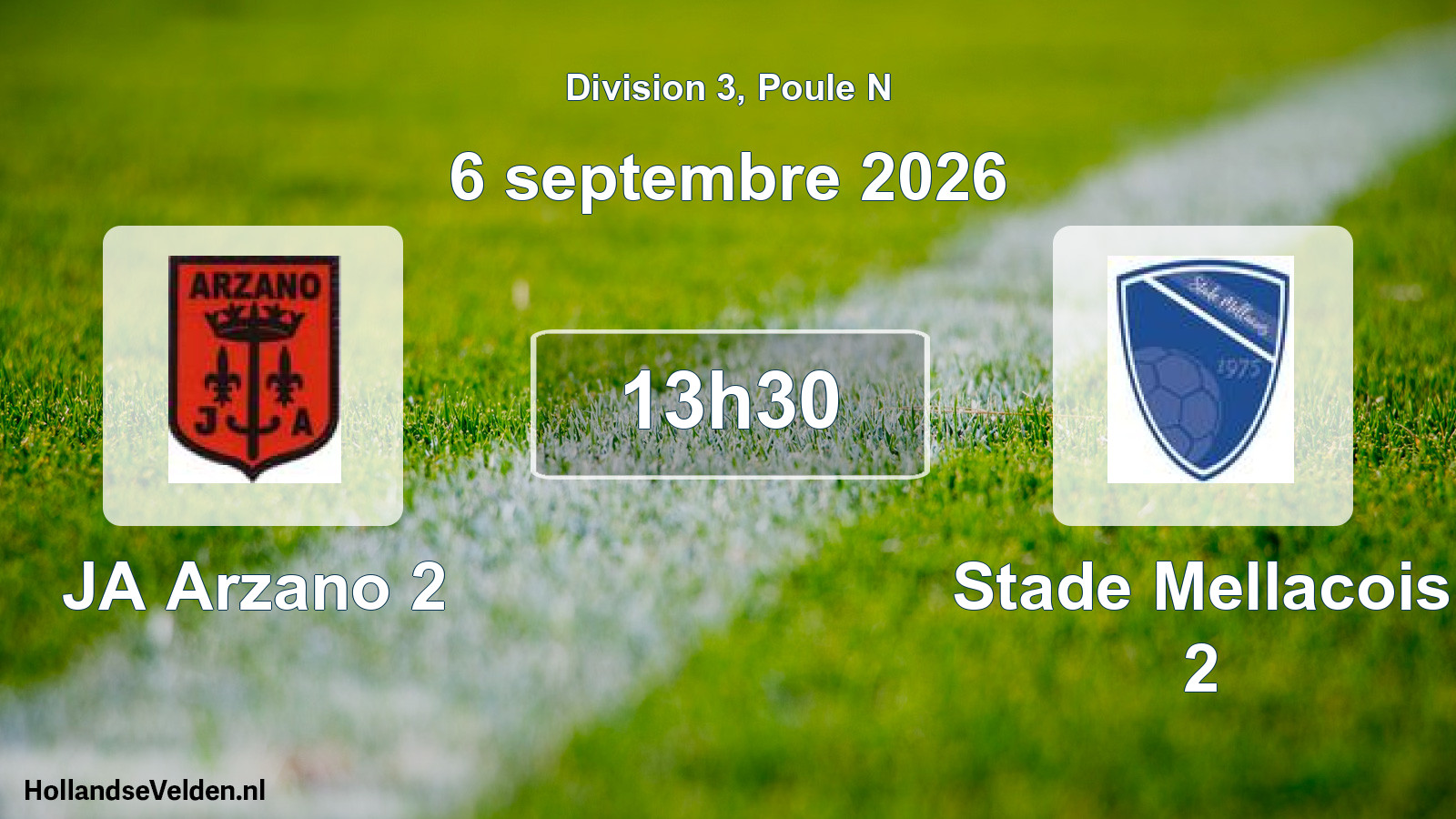 Scheduled Match: JA Arzano 2 - Stade Mellacois 2 (6 September 2026)