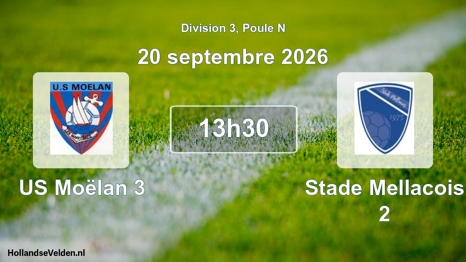 Scheduled Match: US Moëlan 3 - Stade Mellacois 2 (20 September 2026)