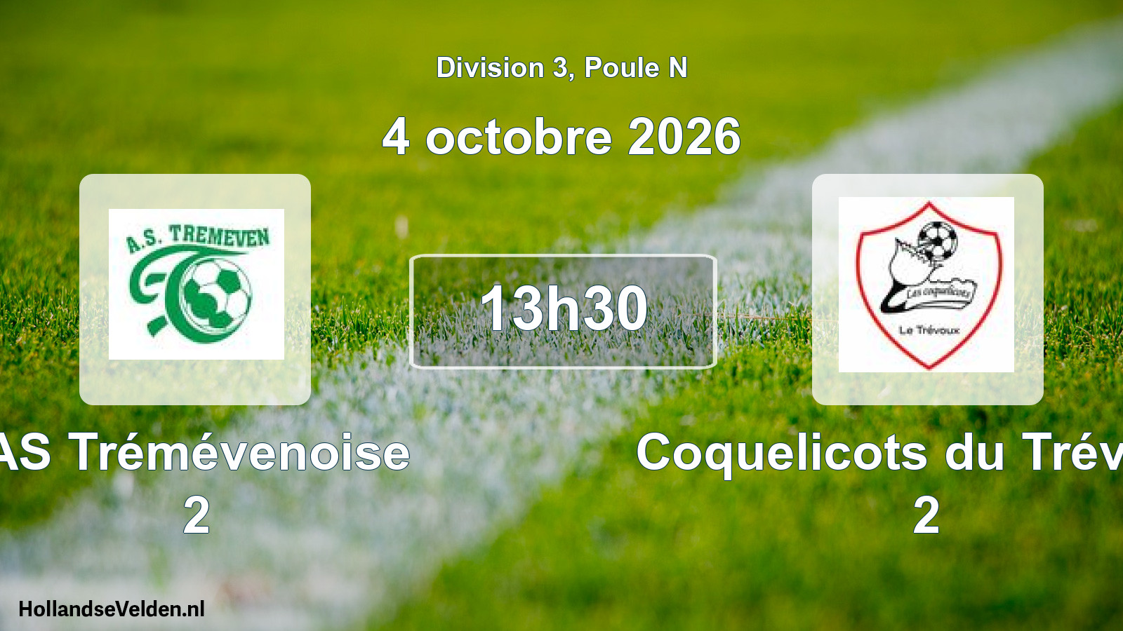Scheduled Match: AS Trémévenoise 2 - Coquelicots du Trévoux 2 (4 October 2026)