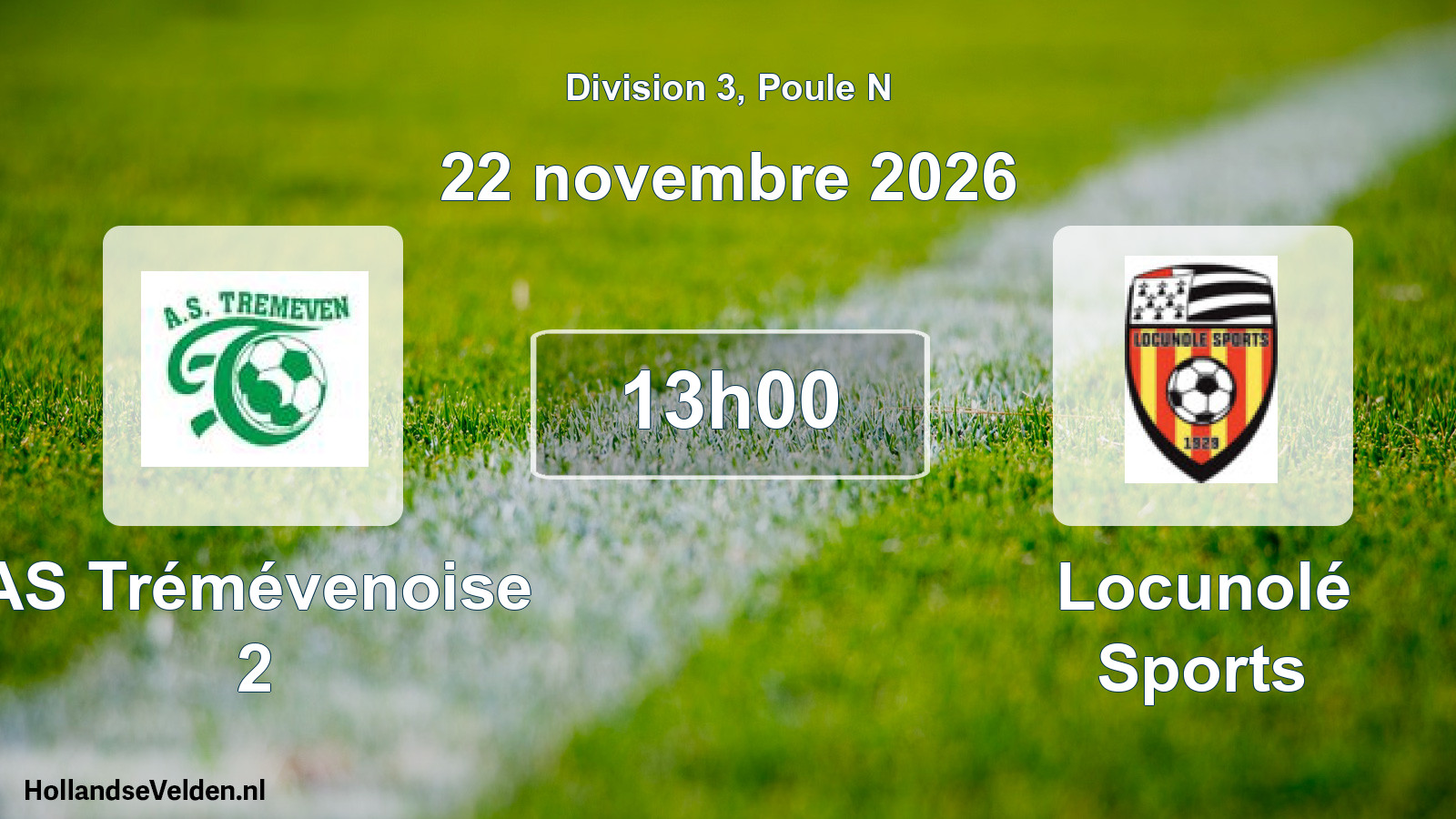 Scheduled Match: AS Trémévenoise 2 - Locunolé Sports (22 November 2026)