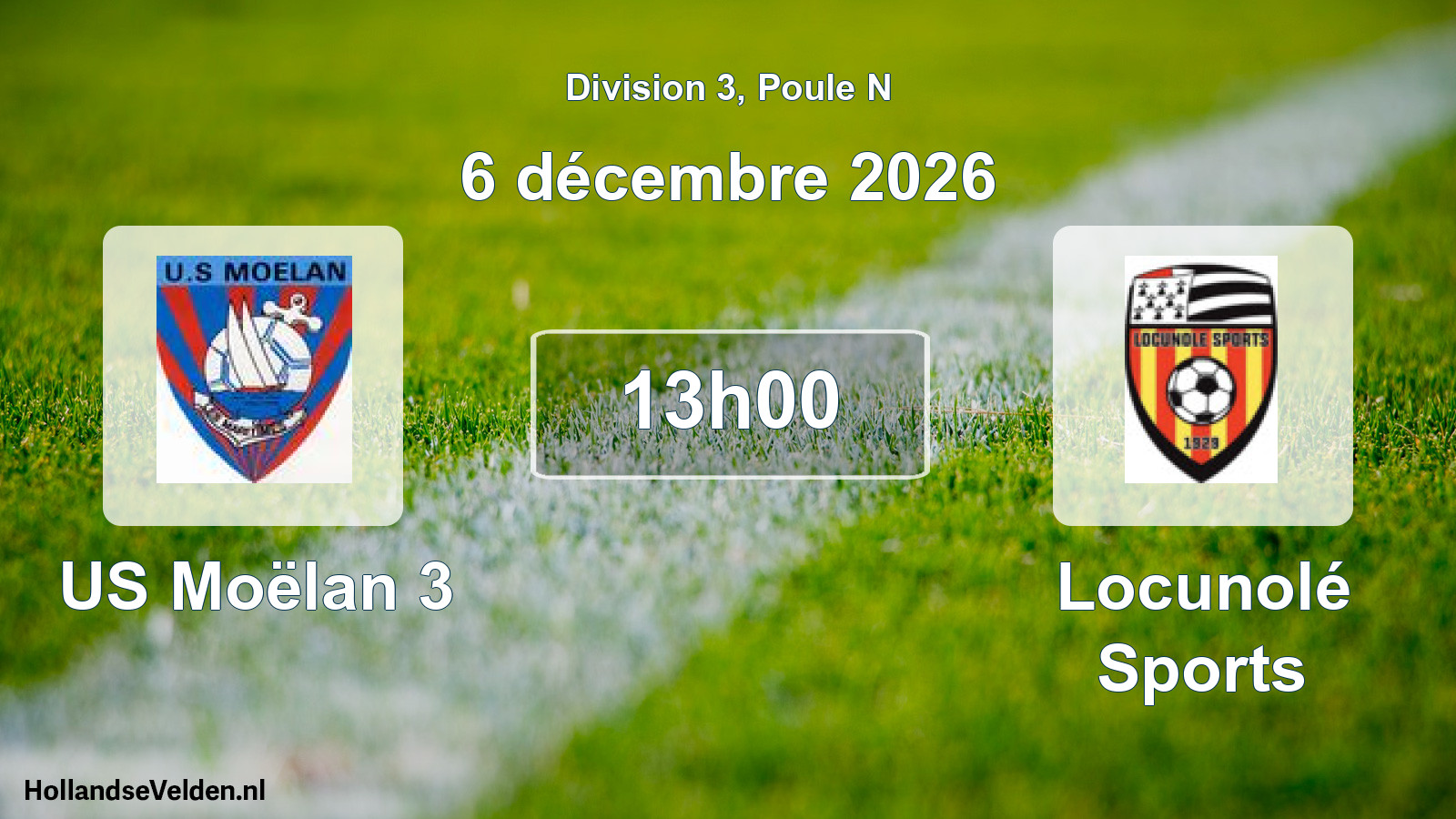 Scheduled Match: US Moëlan 3 - Locunolé Sports (6 December 2026)