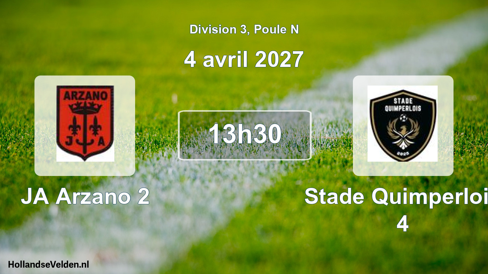 Scheduled Match: JA Arzano 2 - Stade Quimperlois 4 (4 April 2027)