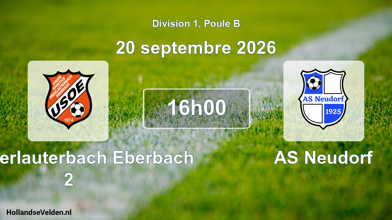 Scheduled Match: US Oberlauterbach Eberbach 2 - AS Neudorf (20 September 2026)