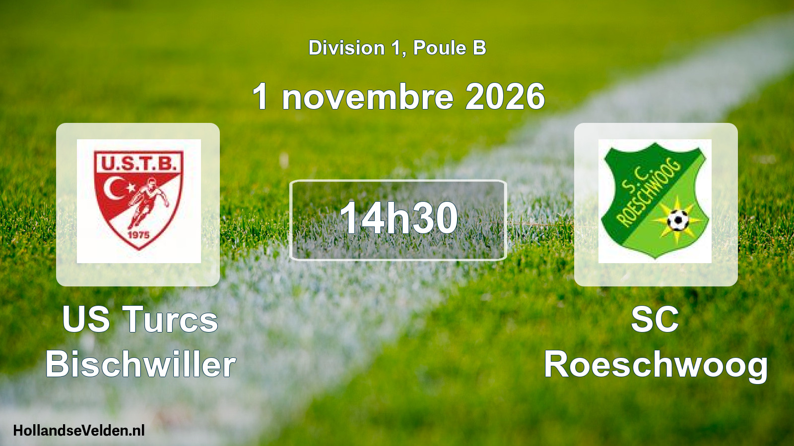 Match programmé: US Turcs Bischwiller - SC Roeschwoog (1 novembre 2026)
