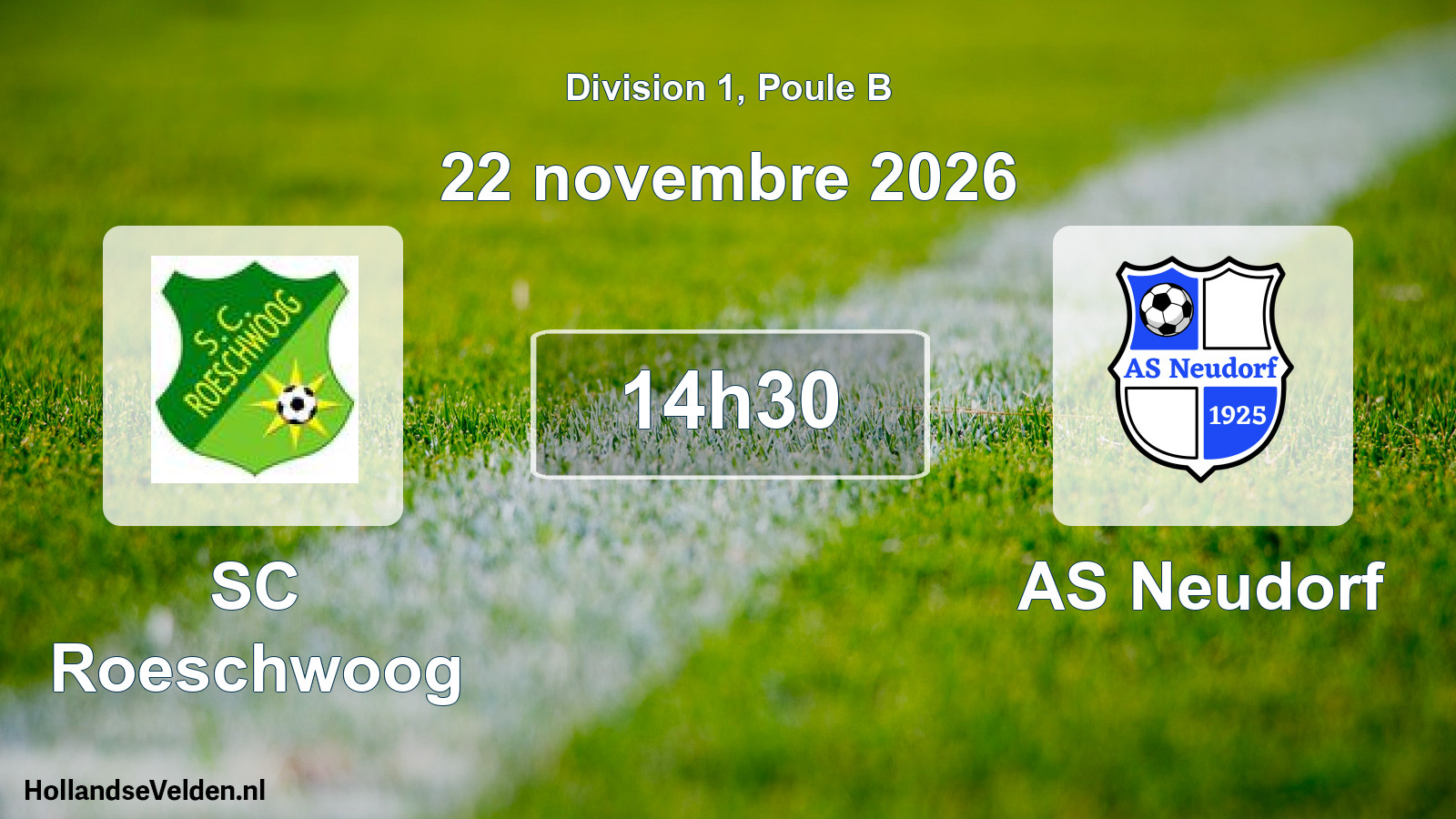 Scheduled Match: SC Roeschwoog - AS Neudorf (22 November 2026)