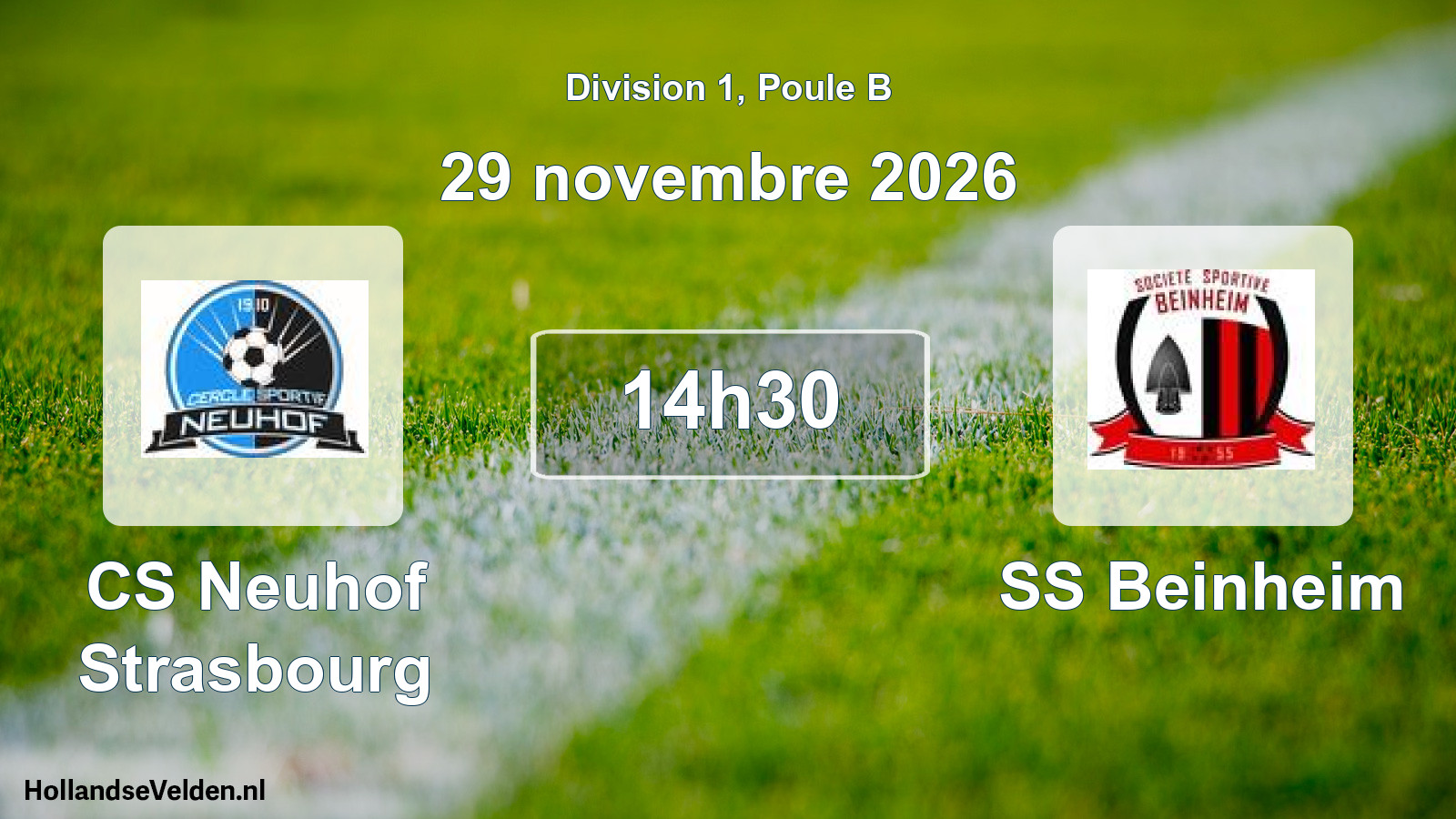 Scheduled Match: CS Neuhof Strasbourg - SS Beinheim (29 November 2026)