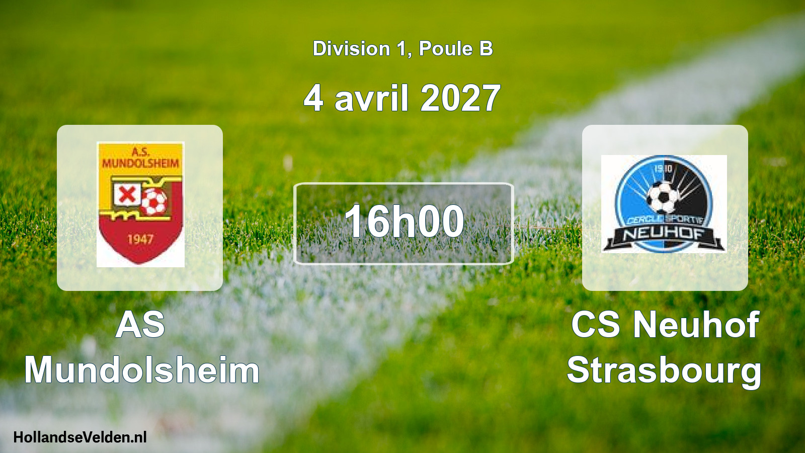 Scheduled Match: AS Mundolsheim - CS Neuhof Strasbourg (4 April 2027)