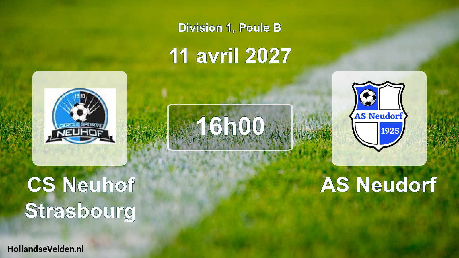 Scheduled Match: CS Neuhof Strasbourg - AS Neudorf (11 April 2027)