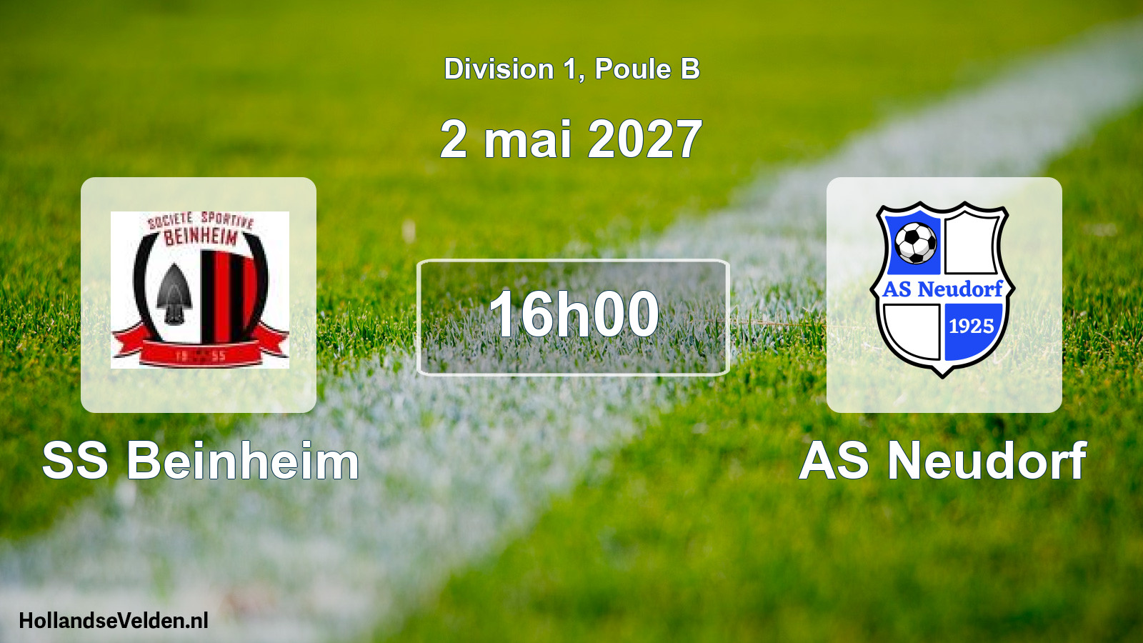 Match programmé: SS Beinheim - AS Neudorf (2 mai 2027)