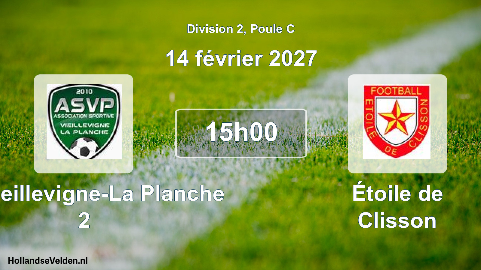 Scheduled Match: AS Vieillevigne-La Planche 2 - Étoile de Clisson (14 February 2027)