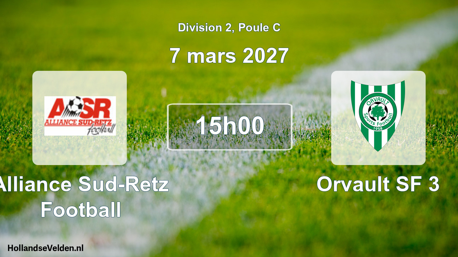 Scheduled Match: Alliance Sud-Retz Football - Orvault SF 3 (7 March 2027)