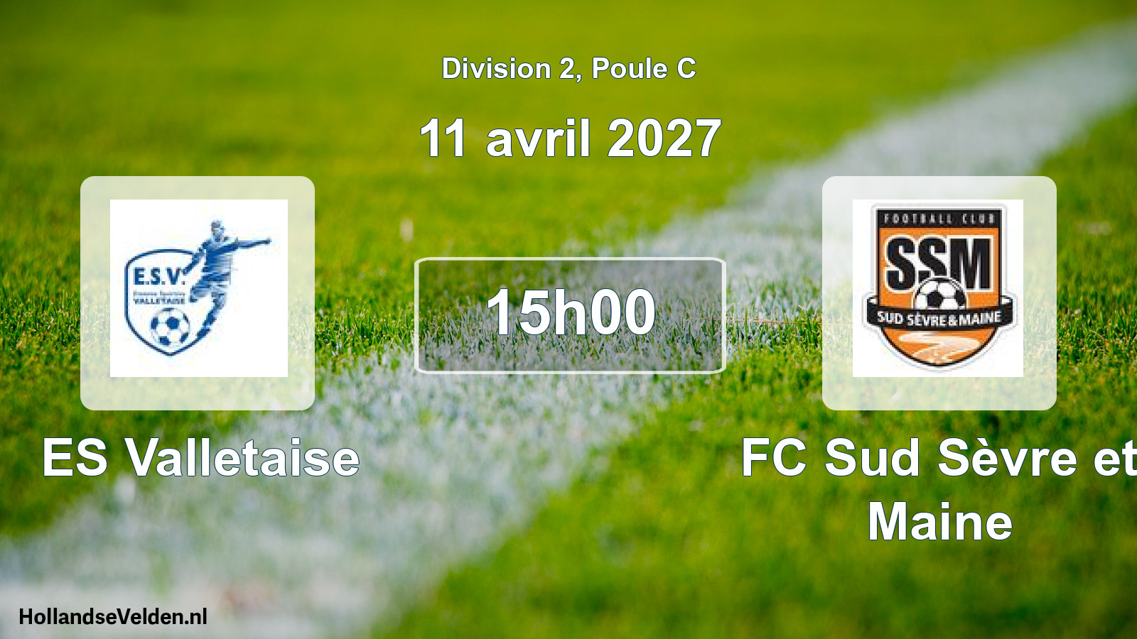 Match programmé: ES Valletaise - FC Sud Sèvre et Maine (11 avril 2027)