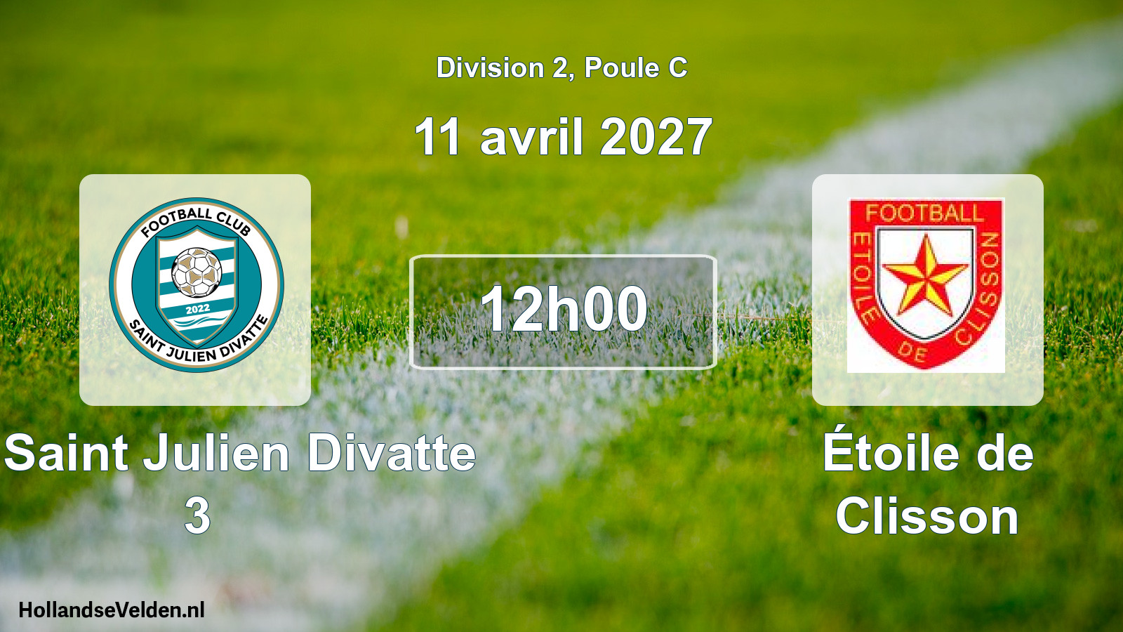 Scheduled Match: FC Saint Julien Divatte 3 - Étoile de Clisson (11 April 2027)