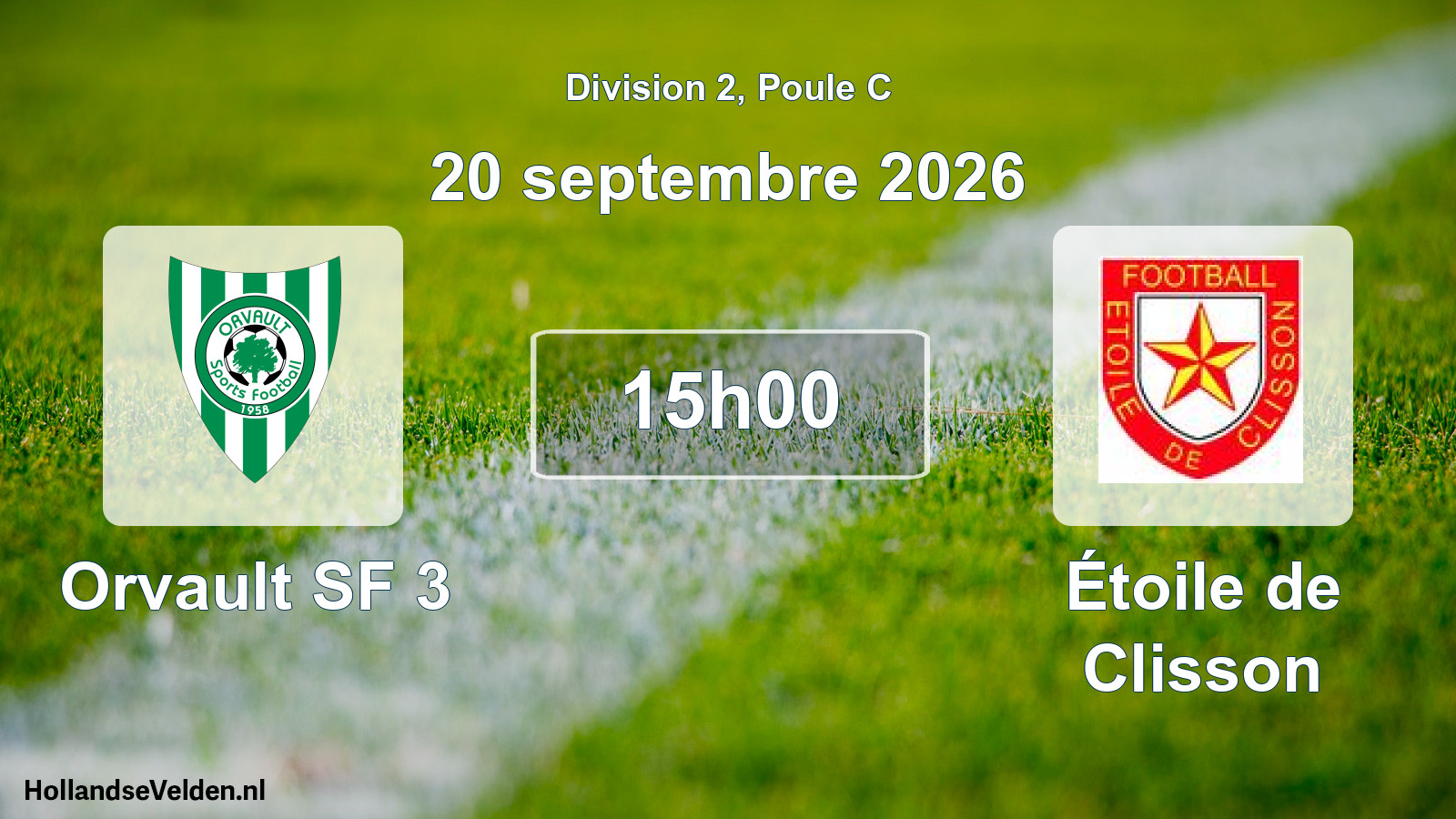 Scheduled Match: Orvault SF 3 - Étoile de Clisson (20 September 2026)