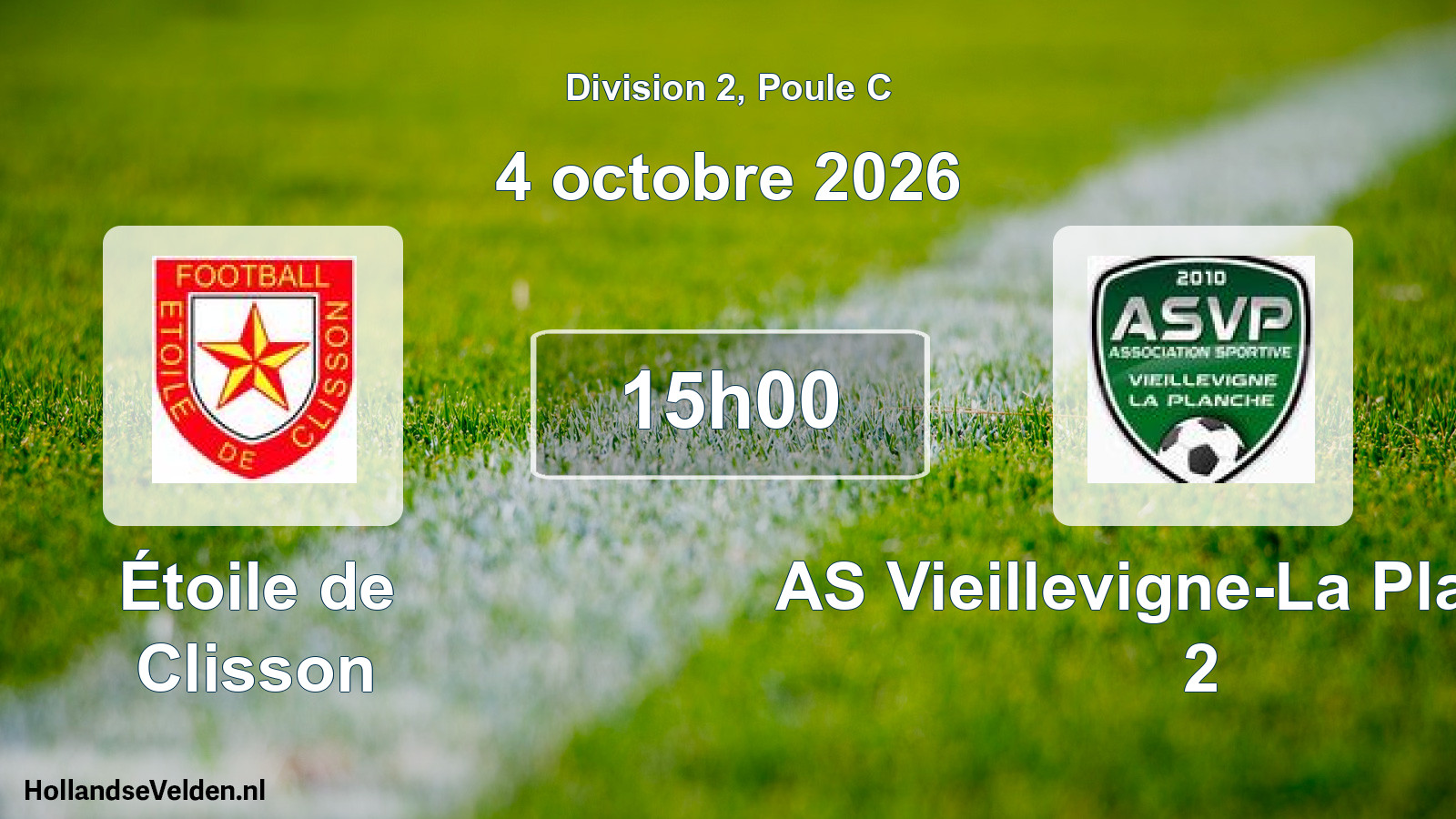 Scheduled Match: Étoile de Clisson - AS Vieillevigne-La Planche 2 (4 October 2026)
