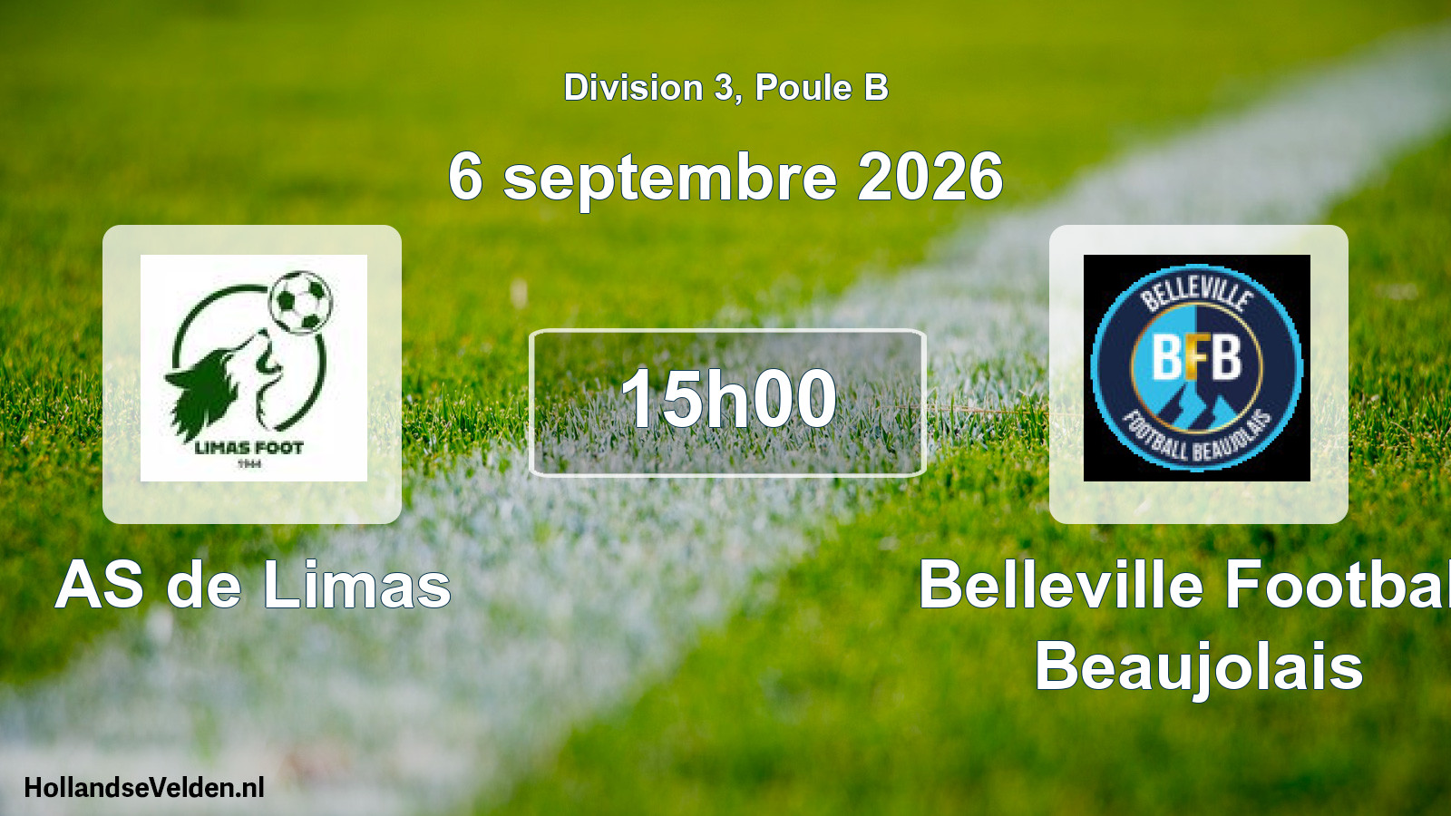 Scheduled Match: AS de Limas - Belleville Football Beaujolais (6 September 2026)