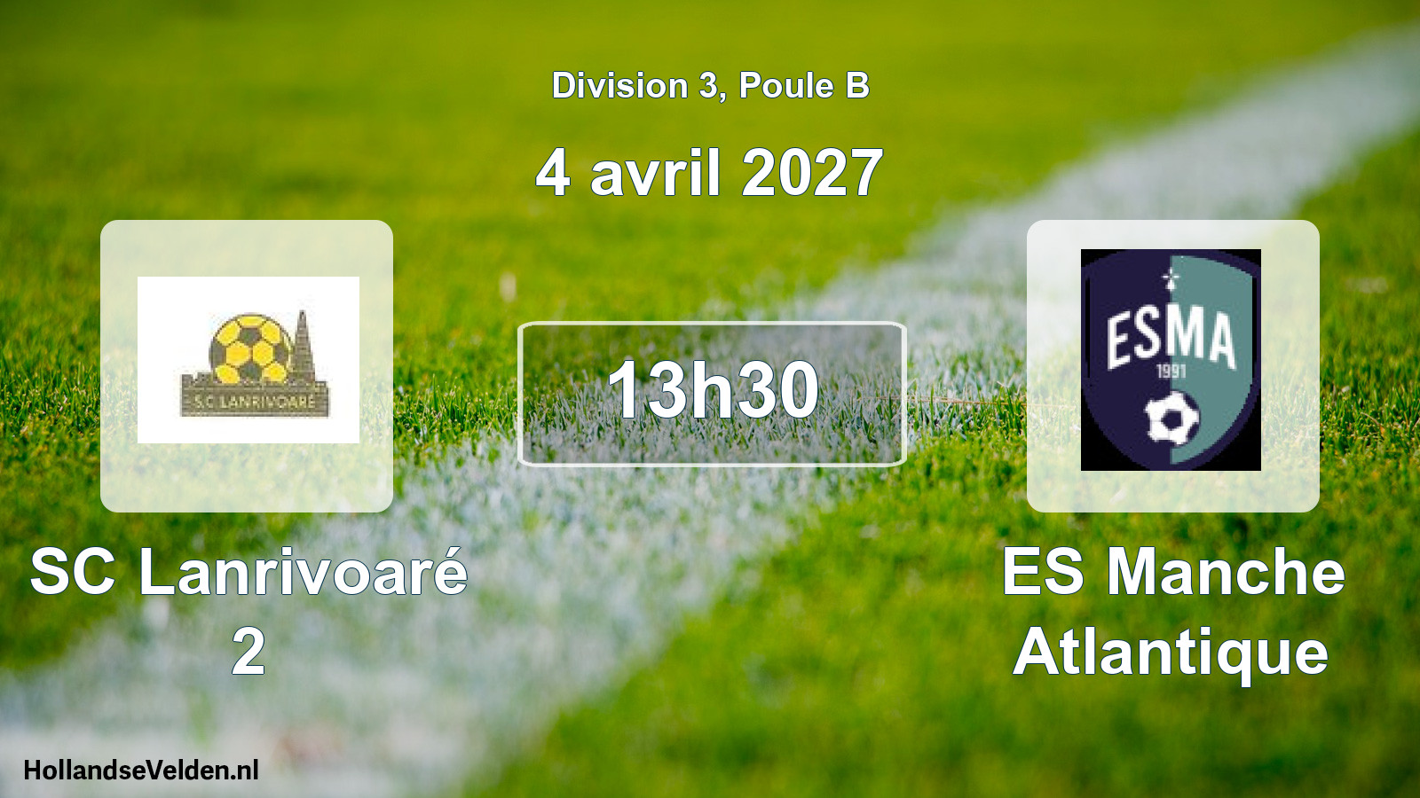 Match programmé: SC Lanrivoaré 2 - ES Manche Atlantique (4 avril 2027)