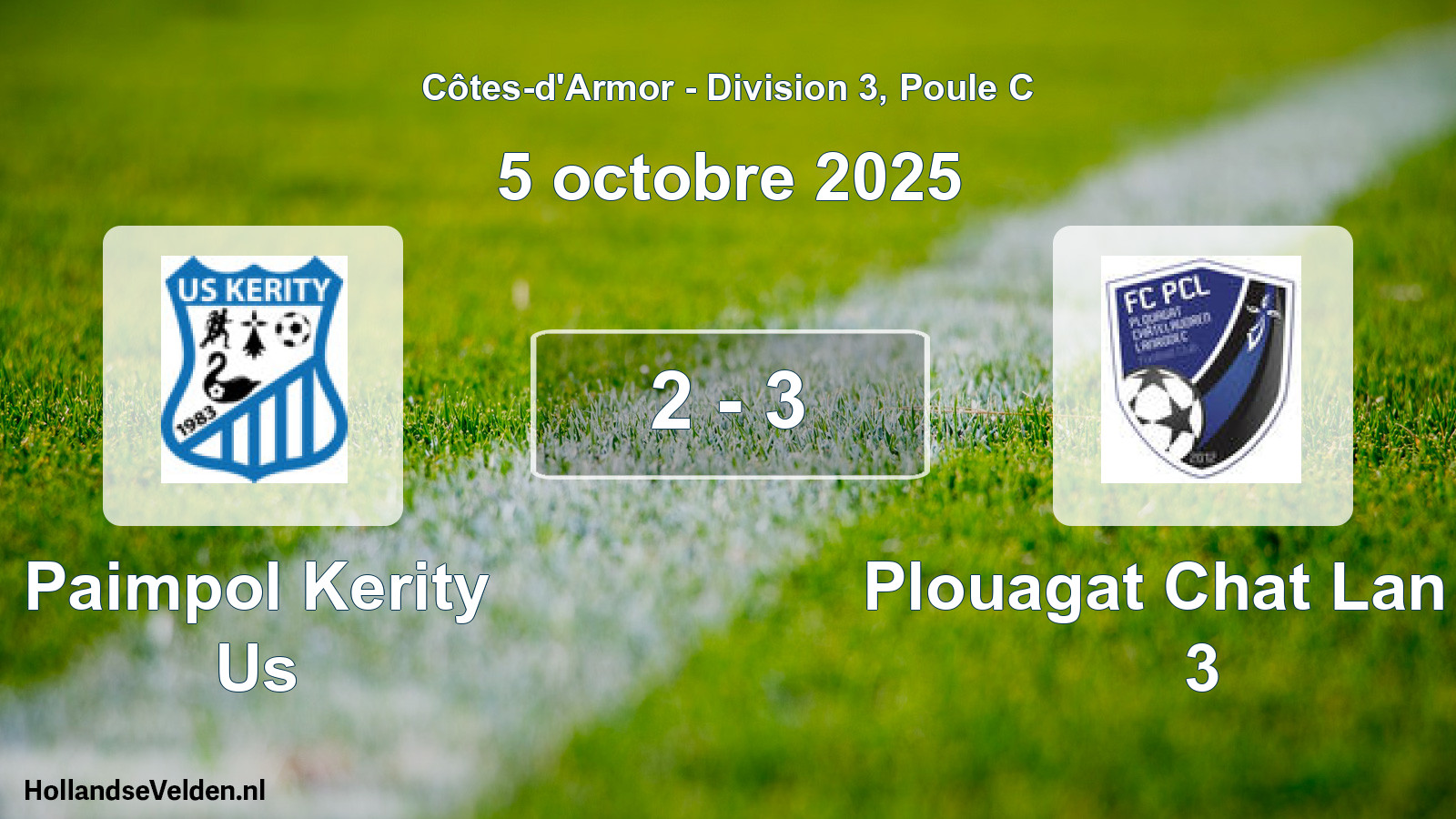 Gespeelde wedstrijd: Paimpol Kerity Us - Plouagat Chat Lan Fc 3 2 - 3 (5 oktober 2025)