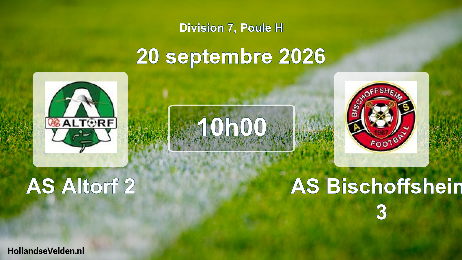 Scheduled Match: AS Altorf 2 - AS Bischoffsheim 3 (20 September 2026)