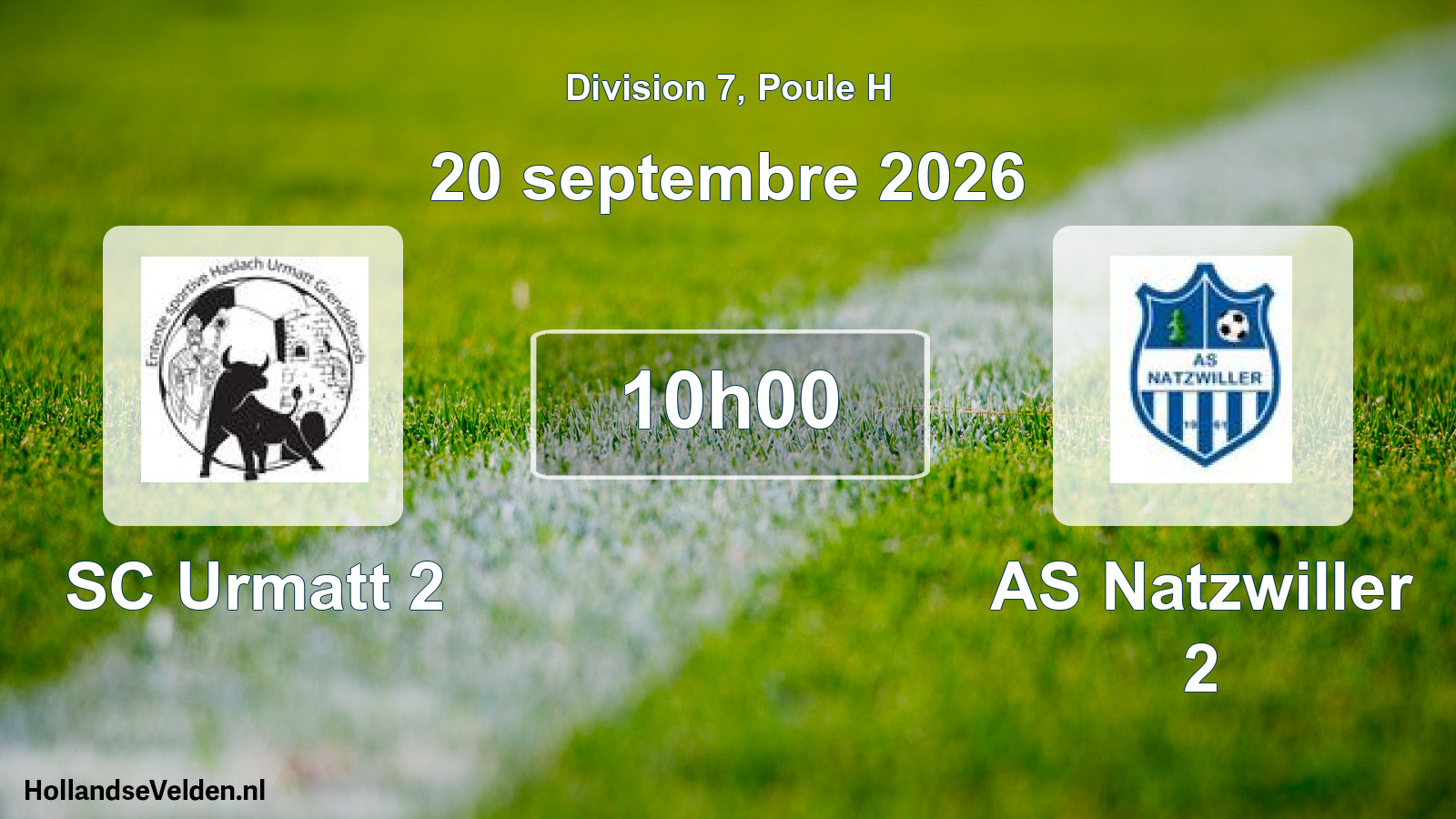 Scheduled Match: SC Urmatt 2 - AS Natzwiller 2 (20 September 2026)