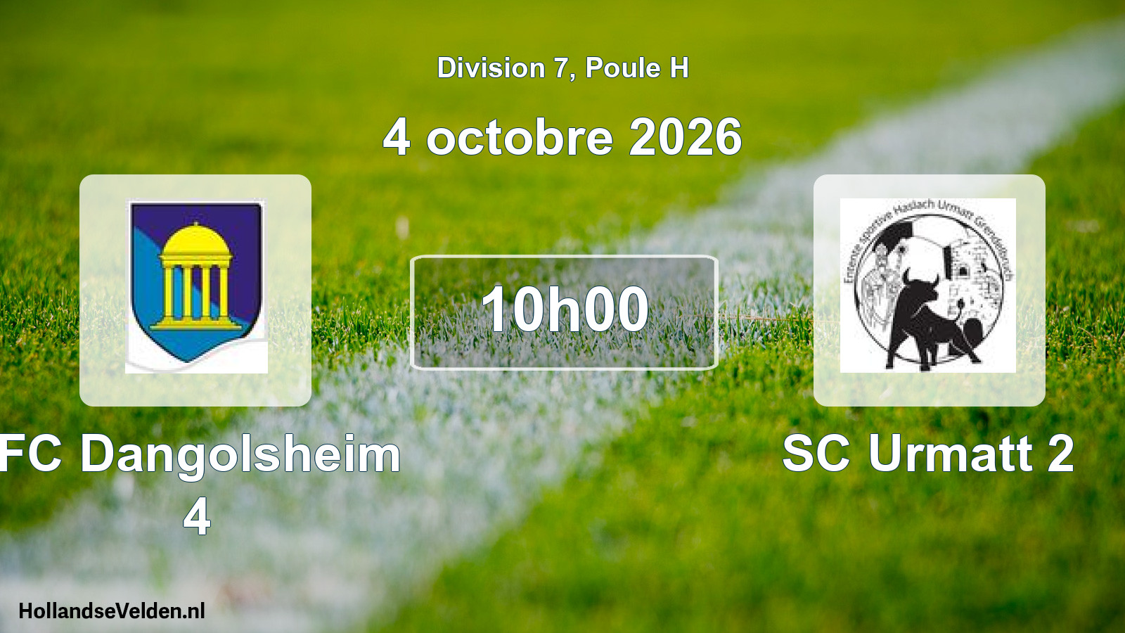 Scheduled Match: FC Dangolsheim 4 - SC Urmatt 2 (4 October 2026)